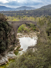 Fototapeta na wymiar Llierca bridge in Catalonia, Spaine, Catalonia, Spain