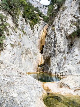 "Salt del Bruc" waterfall in Catalonia, Spain