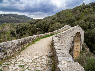 Llierca bridge in Catalonia, Spaine, Catalonia, Spain