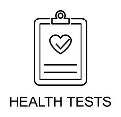 health tests line icon illustration on transparent background