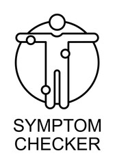 symptom checker line icon illustration on transparent background