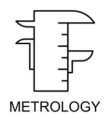 metrology line icon illustration on transparent background