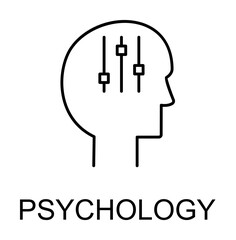 psychology line icon illustration on transparent background