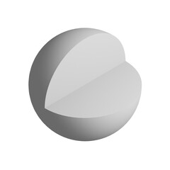 3d sphere icon design. Business presentation infographic graph element.