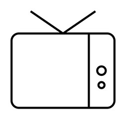 tv icon illustration on transparent background
