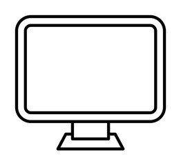 monitor icon illustration on transparent background