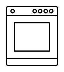 gas oven icon illustration on transparent background