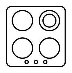 electric oven icon illustration on transparent background