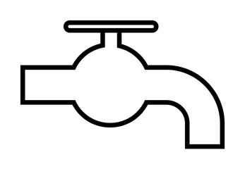 water tap icon illustration on transparent background