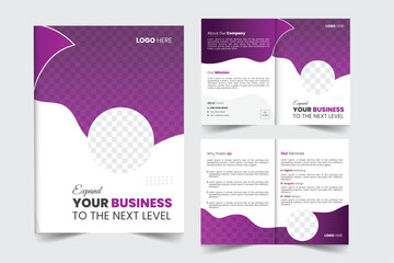 Minimalist brochure template with modern concept and minimalist layout use for business profile and product catalog