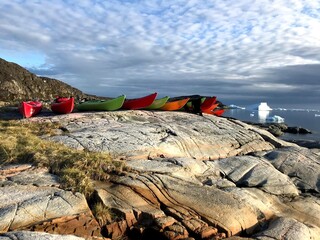 Naklejka premium Paddle in Greenland 