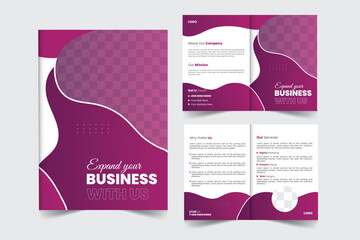 Minimalist brochure template with modern concept and minimalist layout use for business profile and product catalog