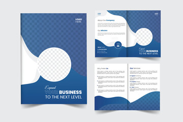 Minimalist brochure template with modern concept and minimalist layout use for business profile and product catalog