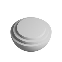 Sphere icon design element. Isometric ball, business presentation infographic object.