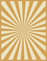 Groovy 70s background with sunburst. 1970s posters, covers template set, vintage color backgrounds. Illustration