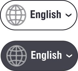 Translate illustration icon. Change language button isolated on white background