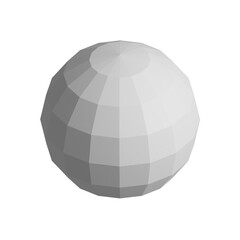 Sphere icon design element. Isometric ball, business presentation infographic object.