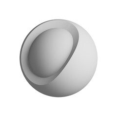 Sphere icon design element. Isometric ball, business presentation infographic object.