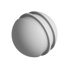 Sphere icon design element. Isometric ball, business presentation infographic object.