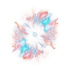 The bright star, supernova in the center of the nebula