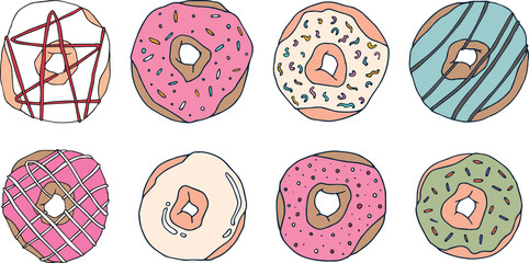 Illustration of donuts