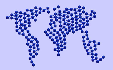 Crypto currency and block chain in secured decartelization global aspect  illustration