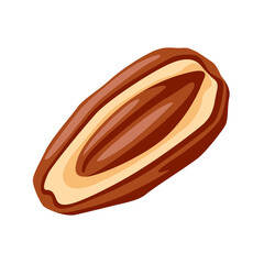 Illustration of date fruit. Tropical vegetarian food for healthy lifestyle.