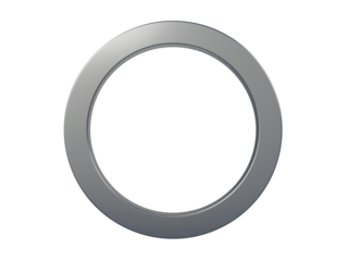 Metal ring. Isolated. 3d illustration.