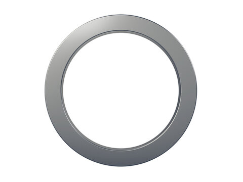 Metal ring. Isolated. 3d illustration.