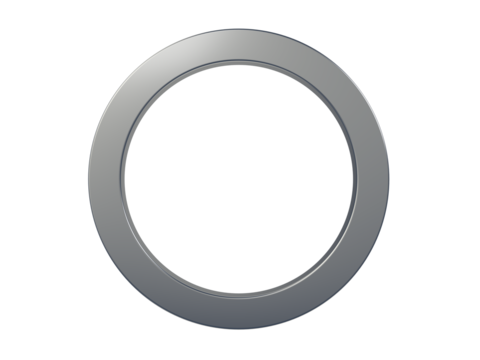 Metal ring. Isolated. 3d illustration.
