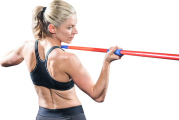 Athlete preparing to throw javelin