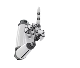 Gordijnen Composite image of robot hand © vectorfusionart