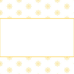 Yellow rectangle shape and floral designs