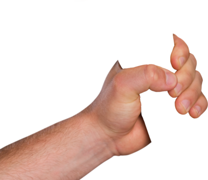 Cropped hand holding rod