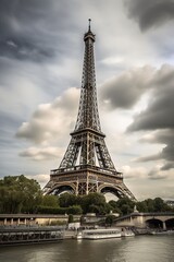 Fototapeta na wymiar The Eiffel Tower in Paris France , generative artificial intelligence