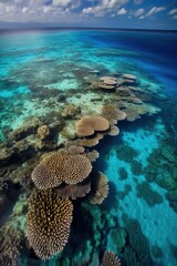Naklejka na ściany i meble The Great Barrier Reef in Australia , generative artificial intelligence