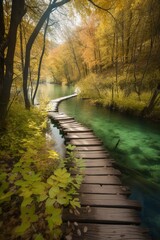 : The Plitvice Lakes National Park in Croatia , generative artificial intelligence
