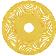 Gold flower shape Spirograph icon. 3d rendering.	