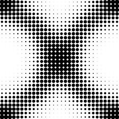 Black circles halftone seamless background.