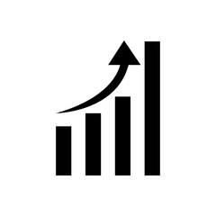 increase, business, growth, profit, finance, arrow, up, progress, investment, income, chart, financial, success, market, graph, money, icon, stock, vector, concept, graphic, price, rate, illustration