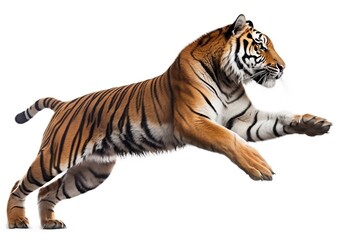 bengal tiger isolated on white