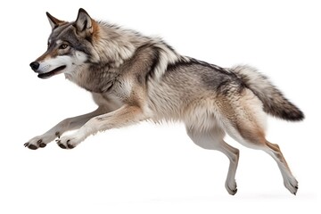 Obraz premium wolf isolated on white background