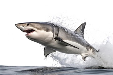 Naklejka premium great white shark