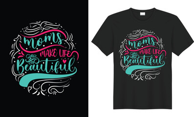  Mom t-shirt design Mother day t-shirts design, for Hand drawn lettering phrase. Modern calligraphy t shirt design. best selling typography creative custom Women's Day t shirt design. mom t shirt