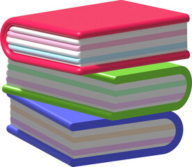 3D illustration Book symbol icon