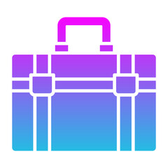 Suitcase Glyph Gradient Icon
