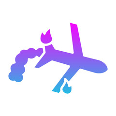 Fototapeta premium Danger Glyph Gradient Icon