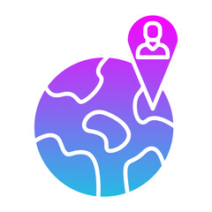 Citizenship Glyph Gradient Icon