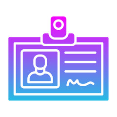 Id card Glyph Gradient Icon