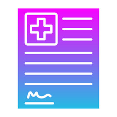 Insurance Glyph Gradient Icon